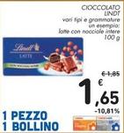 Offerta per Lindt - Cioccolato a 1,65€ in Spazio Conad
