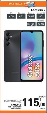 Offerta per Samsung - Smartphone Galaxy A05S  a 115€ in Spazio Conad