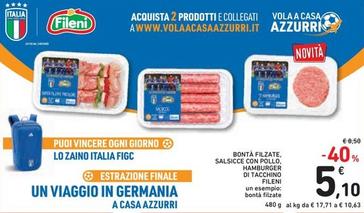 Offerta per Fileni - Bontà Filzate, Salsicce Con Pollo, Hamburger Di Tacchino a 5,1€ in Spazio Conad