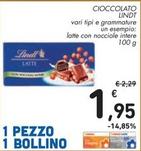 Offerta per Lindt - Cioccolato a 1,95€ in Spazio Conad