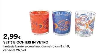 Offerta per Set 3 Bicchieri In Vetro a 2,99€ in Ipercoop