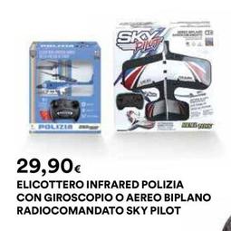 Offerta per Re.el Toys - Elicottero Infrared Polizia Con Giroscopio O Aereo Biplano Radiocomandato Sky Pilot a 29,9€ in Ipercoop