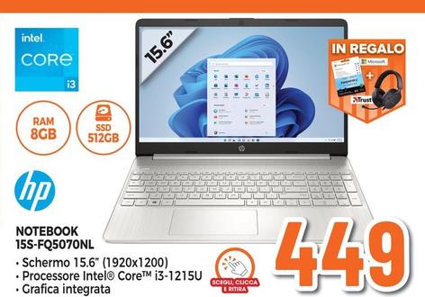 Offerta per Hp - Notebook 15S-FQ5070NL a 449€ in Expert