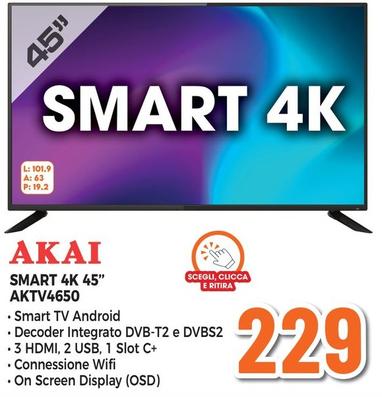 Offerta per Akai - Smart 4K 45" AKTV4650 a 229€ in Expert