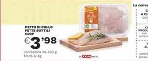 Offerta per Petto di pollo a 3,98€ in Coop