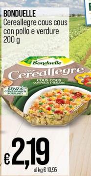 Offerta per Bonduelle - Cereallegre Cous Cous Con Pollo E Verdure a 2,19€ in Coop