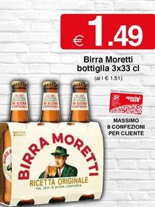 Offerta per Moretti - Birra a 1,49€ in Si con Te