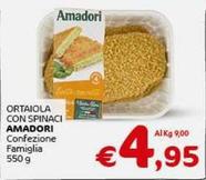 Offerta per Amadori - Ortaiola Con Spinaci a 4,95€ in Crai