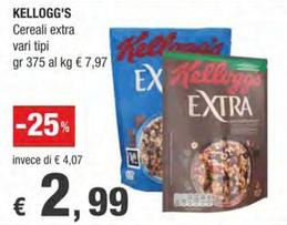 Offerta per Kelloggs - Cereali Extra a 2,99€ in Crai