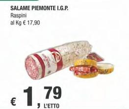 Offerta per Raspini - Salame Piemonte I.G.P. a 1,79€ in Crai