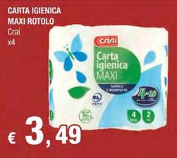 Offerta per Crai - Carta Igienica Maxi Rotolo a 3,49€ in Crai