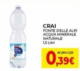 Offerta per Crai - Fonte Delle Alpi Acqua Minerale Naturale a 0,39€ in Crai