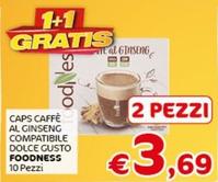 Offerta per Foodness - Caps Caffè Al Ginseng Compatibile Dolce Gusto a 3,69€ in Crai