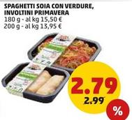 Offerta per Spaghetti Soia Con Verdure/Involtini Primavera a 2,79€ in PENNY