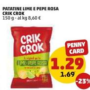 Offerta per Crik Crok - Patatine Lime E Pepe Rosa  a 1,29€ in PENNY