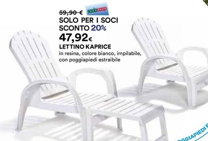 Offerta per Lettino Kaprice a 47,92€ in Ipercoop