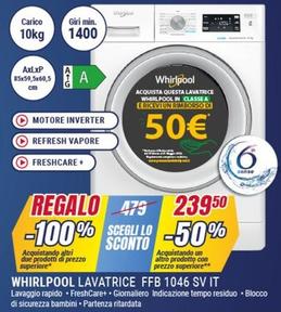 Offerta per Lavatrice Whirlpool a 239,5€ in Trony