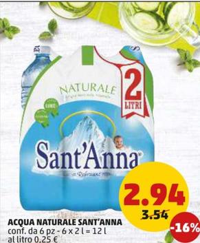 Offerta per Sant'anna - Acqua Naturale a 2,94€ in PENNY