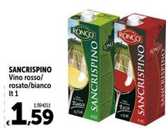 Offerta per San Crispino - Vino Rosso a 1,59€ in Carrefour Express