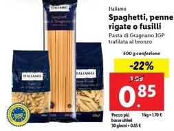 Offerta per Italiamo - Spaghetti, Penne Rigate O Fusilli a 0,85€ in Lidl
