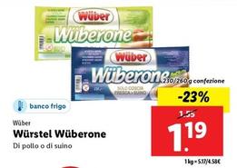 Offerta per Wuber - Würstel Wüberone a 1,19€ in Lidl