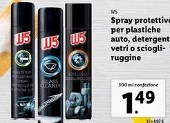Offerta per W5 - Spray Protettivo Per Plastiche Auto, Detergente Vetri O Sciogli-Ruggine a 1,49€ in Lidl