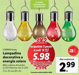 Offerta per Livarno Home - Lampadina Decorativa A Energia Solare a 2,99€ in Lidl