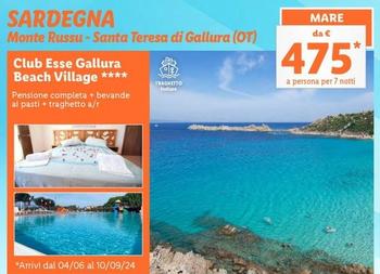Offerta per Club Esse Gallura Beach Village a 475€ in Lidl