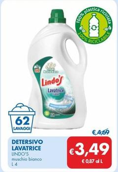 Offerta per Lindos - Detersivo Lavatrice a 3,49€ in MD