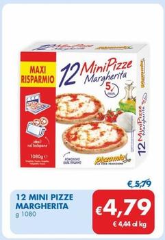 Offerta per 12 Mini Pizze Margherita a 4,79€ in MD