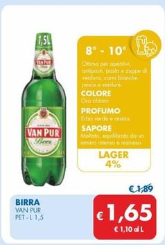 Offerta per Van Pur - Birra a 1,65€ in MD