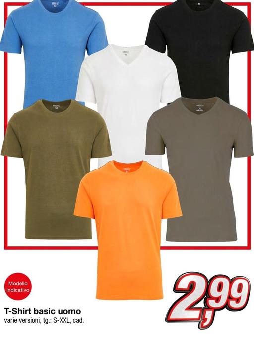 Offerta per T-Shirt Basic Uomo a 2,99€ in KiK