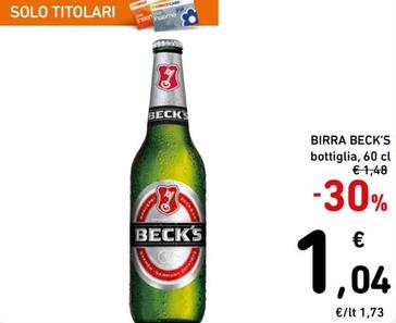 Offerta per Becks - Birra a 1,04€ in Spazio Conad