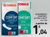 Offerta per Assorbenti Comfort, Ultra O Soft a 1,04€ in Spazio Conad