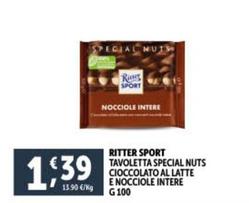 Offerta per Ritter Sport - Tavoletta Special Nuts Cioccolato Al Latte E Nocciole Intere a 1,39€ in Decò