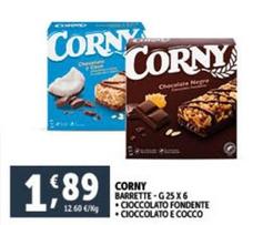 Offerta per Corny - Barrette Cioccolato Fondent a 1,89€ in Decò