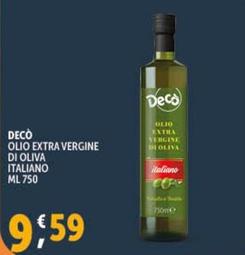 Offerta per  Decò - Olio Extra Vergine Di Oliva Italiano  a 9,59€ in Decò