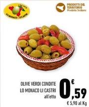 Offerta per Lo Monaco Li Castri - Olive Verdi Condite a 0,59€ in Conad City