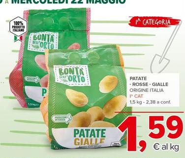 Offerta per Bontà Dell'orto - Patate Rosse/ Gialle a 1,59€ in Todis