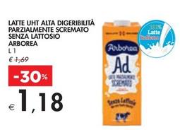 Offerta per Arborea - Latte Uht Alta Digeribilità Parzialmente Scremato Senza Lattosio a 1,18€ in Bennet