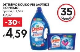Offerta per Bio Presto - Detersivo Liquido Per Lavatrice a 4,59€ in Bennet