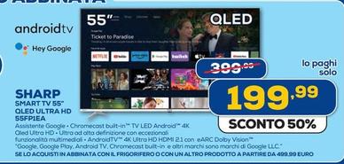 Offerta per Sharp - Smart Tv 55" Qled Ultra Hd 55FP1EA a 399,99€ in Euronics