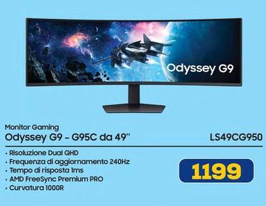 Offerta per Samsung - Monitor Gaming Odyssey G9-G95C Da 49" LS49CG950 a 1199€ in Euronics