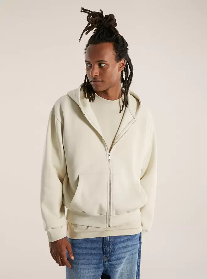 Offerta per Felpa con zip e cappuccio boxy fit a 25,99€ in Alcott