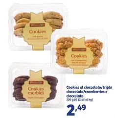 Offerta per Cookies Al Cioccolato/Triplo Cioccolato/Cramberries E Cioccolato a 2,49€ in IN'S