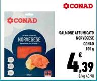 Offerta per Conad - Salmone Affumicato Norvegese a 4,39€ in Conad