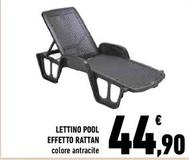 Offerta per  Lettino Pool Effetto Rattan  a 44,9€ in Conad Superstore