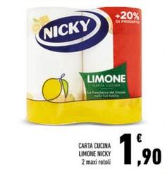Offerta per Nicky - Carta Cucina Limone a 1,9€ in Conad City