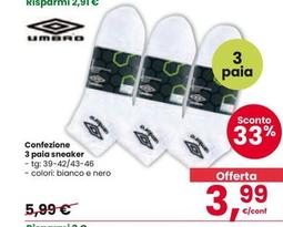 Offerta per Umbro - Confezione 3 Paia Sneaker a 3,99€ in Interspar