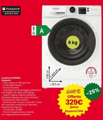 Offerta per Hotpoint - Lavatrice NF86WK a 329€ in Interspar